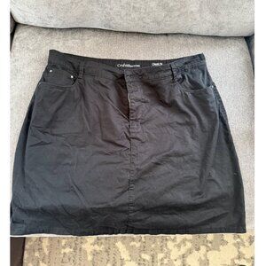 Croft and Barrow Classic Fit Skort Black Woman Plus Size 18W Stretch NEW